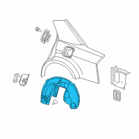 OEM 2006 Dodge Charger Shield-WHEELHOUSE Diagram - 5065221AD