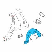 OEM 2016 Chevrolet Sonic Wheelhouse Liner Diagram - 42563903