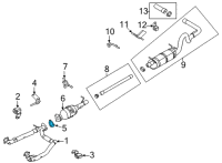 OEM 2021 Ford E-350 Super Duty Exhaust Pipe Gasket Diagram - FC4Z-5E241-B