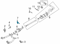 OEM 2021 Ford E-350 Super Duty Converter & Pipe Bracket Diagram - LC2Z-5A246-A