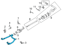 OEM 2021 Ford E-350 Super Duty Exhaust Pipe Diagram - LC2Z-5246-A