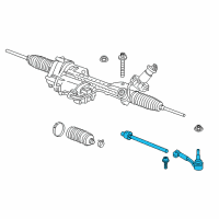 OEM 2016 BMW M4 Steering Tie Rod Assembly Left Diagram - 32-10-7-849-389