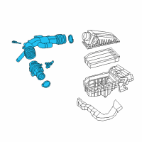 OEM 2019 Jeep Wrangler Air Cleaner Hose Diagram - 68409874AB