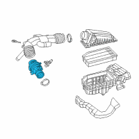 OEM 2018 Jeep Wrangler Air Cleaner Hose Diagram - 68398601AA