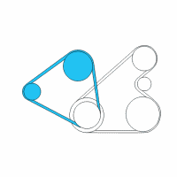 OEM 2003 Hyundai Sonata Ribbed V-Belt Diagram - 25212-38001