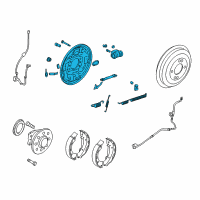 OEM 2018 Hyundai Accent Drum Brake Assembly-Rear, LH Diagram - 58300-H9000