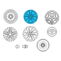 OEM 2019 Toyota RAV4 Wheel, Alloy Diagram - 42611-0R390