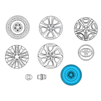 OEM 2021 Toyota Highlander Wheel, Spare Diagram - 42611-0R280