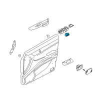 OEM 2004 Infiniti M45 Left Power Seat Memory Switch Assembly Diagram - 25491-AG000