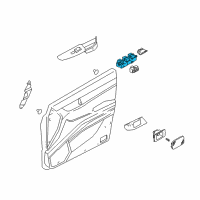 OEM 2004 Infiniti M45 Main Power Window Switch Assembly Diagram - 25401-CR900