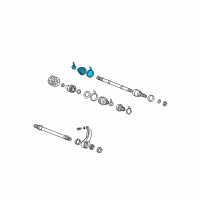 OEM 2003 Hyundai Sonata Boot Kit-Front Axle Wheel Side RH Diagram - 49609-38J00