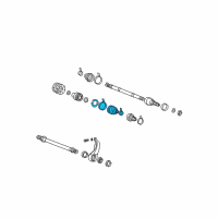 OEM 2001 Hyundai Sonata Boot Kit-Front Axle Differential Side Diagram - 49606-38J00