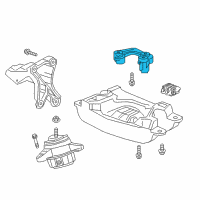 OEM 2017 Cadillac CT6 Transmission Mount Bracket Diagram - 23303186