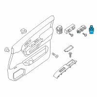 OEM 2019 Nissan Titan Switch Mirror Control Diagram - 25570-1AM1A