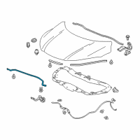 OEM Honda HR-V Stay, Hood Open Diagram - 74145-T7A-000