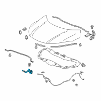 OEM Honda HR-V Lock Assembly, Hood Diagram - 74120-T8K-G02