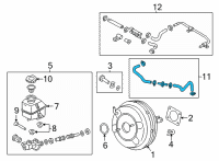 OEM 2016 Hyundai Genesis Hose Assembly-Brake Booster Vacuum Diagram - 59130-B1100