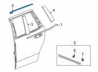 OEM 2022 Chevrolet Suburban Upper Molding Diagram - 84736424