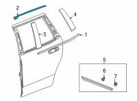 OEM 2021 GMC Yukon XL Upper Molding Diagram - 84736424