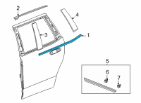 OEM 2021 GMC Yukon XL Belt Molding Diagram - 85138612