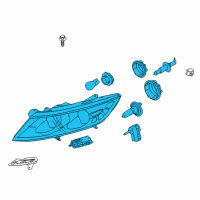OEM Kia Optima Passenger Side Headlight Assembly Diagram - 921024U650