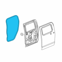 OEM Hummer Weatherstrip Asm-Rear Side Door Diagram - 93355097