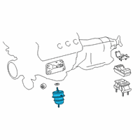 OEM 2017 Lexus GS F INSULATOR, Engine Mounting Diagram - 12361-38230