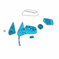 OEM Chevrolet Silverado 2500 HD Mirror Assembly Diagram - 84342036