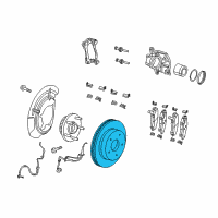 OEM Dodge Nitro Front Brake Rotor Diagram - 52109938AB