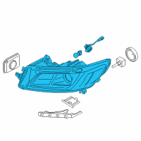 OEM Lincoln Headlamp Housing Diagram - GD9Z-13008-X