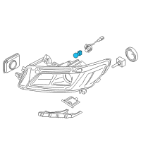 OEM 2017 Lincoln Continental Signal Lamp Bulb Diagram - FB5Z-13466-AA