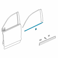 OEM Honda Ridgeline Molding Assy., L. FR. Door Diagram - 72450-T6Z-A01