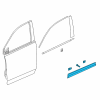 OEM 2021 Honda Ridgeline Garnish Assy., R. FR. Door (Lower) Diagram - 75312-TG7-A02