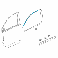 OEM 2017 Honda Ridgeline MLDG, FR. R DR SASH Diagram - 72425-T6Z-A02