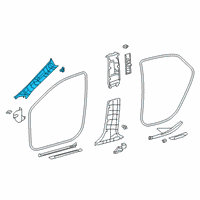 OEM 2022 Toyota Avalon Windshield Pillar Trim Diagram - 62220-07040-B1