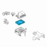 OEM 2001 Hyundai Accent Air Cleaner Filter Diagram - 28113-22380