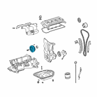 OEM 2008 Toyota Prius Pulley Diagram - 13407-21040