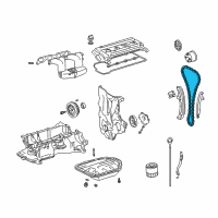 OEM 2000 Toyota Echo Timing Chain Diagram - 13506-21050