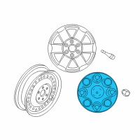 OEM Nissan NV3500 Wheel Center Cap Diagram - 40342-1PG0A