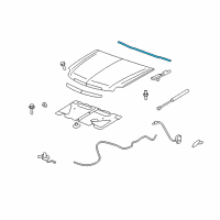 OEM 2008 Cadillac Escalade EXT Weatherstrip-Hood Rear Diagram - 15200240