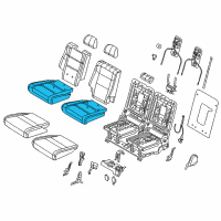 OEM 2013 Dodge Durango Seat Cushion Foam Diagram - 68101160AB