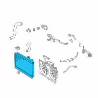 OEM 2006 Lexus LS430 Radiator Assembly Diagram - 16400-50231