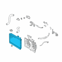 OEM 2003 Lexus LS430 Radiator Assembly Diagram - 16400-50231