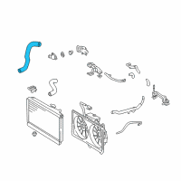 OEM Lexus LS430 Hose, Radiator, NO.2 Diagram - 16572-50180