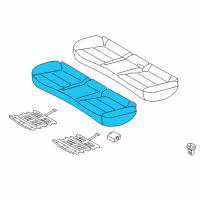 OEM Hyundai Frame & Pad Assembly-Rear Seat Cushion Diagram - 89150-F2000