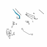 OEM 2011 Nissan 370Z Windshield Wiper Arm Assembly Diagram - 28881-1EA0B