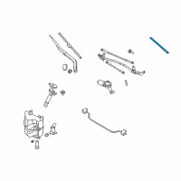 OEM 2011 Infiniti M56 Wiper Blade Assist Refill Diagram - 28895-1MA1B