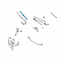 OEM 2012 Infiniti M35h Window Wiper Blade Assembly Diagram - 28890-1MA1B