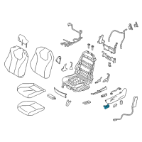 OEM 2016 Infiniti Q50 Front Seat Switch Assembly, Left Diagram - 87066-4HB1A