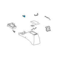 OEM Toyota Tacoma Box, Console Cup Holder Diagram - 58837-04010-E0